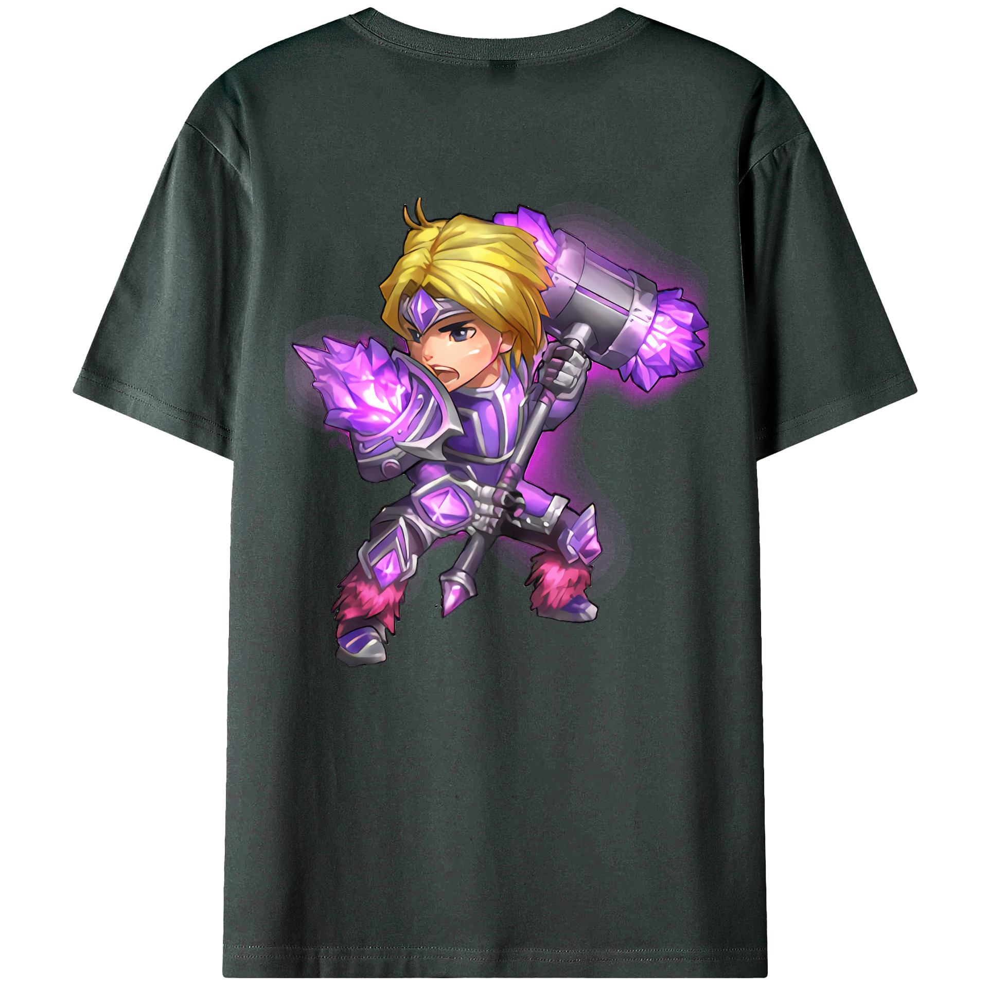 （画像用） リーグ・オブ・レジェンド League of Legends LOL 綿100％ メンズ半袖Tシャツ（バックプリント） 通気性